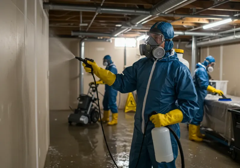 Basement Sanitization and Antimicrobial Treatment process in Decatur, IN