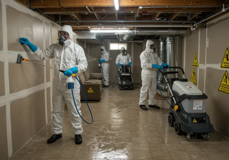 Basement Moisture Removal and Structural Drying process in Decatur, IN